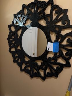 Black Mosaic Decorative Wall Mirror