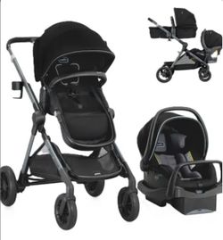NEW! Evenflo Pivot Expand Travel system Upgraded Car Seat