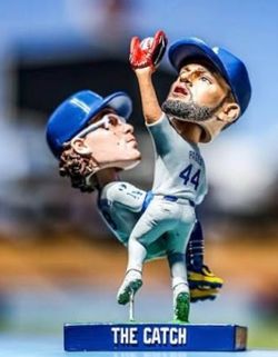 LA Dodgers "The Catch" Bobblehead: Kike Hernandez & Andy Pages NEW in Box 9/6/26