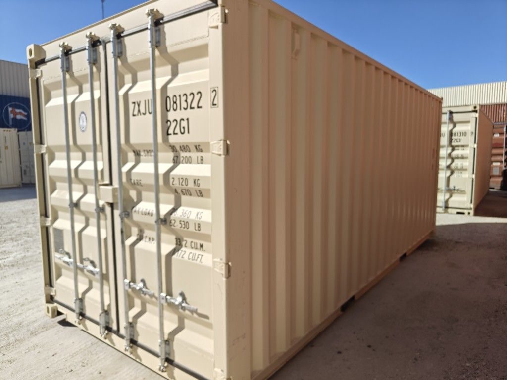 NEW 20ft Beige One Trip Shipping Containers For Sale 