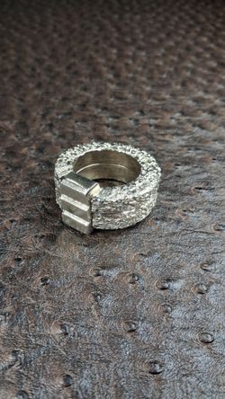 Solid .999 Fine Silver Ring 75g, Size 14