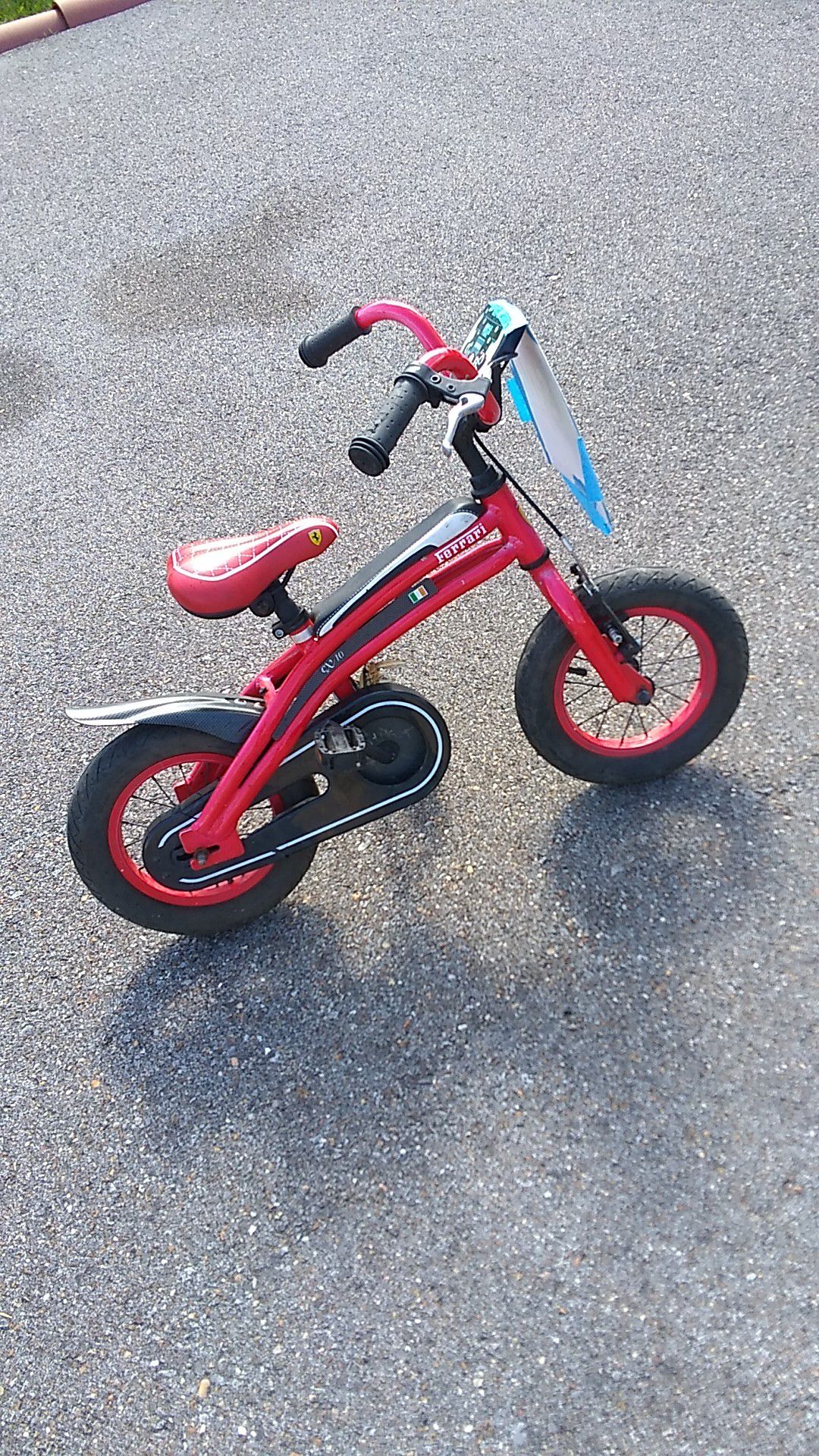 Little boys Ferrari bicycle