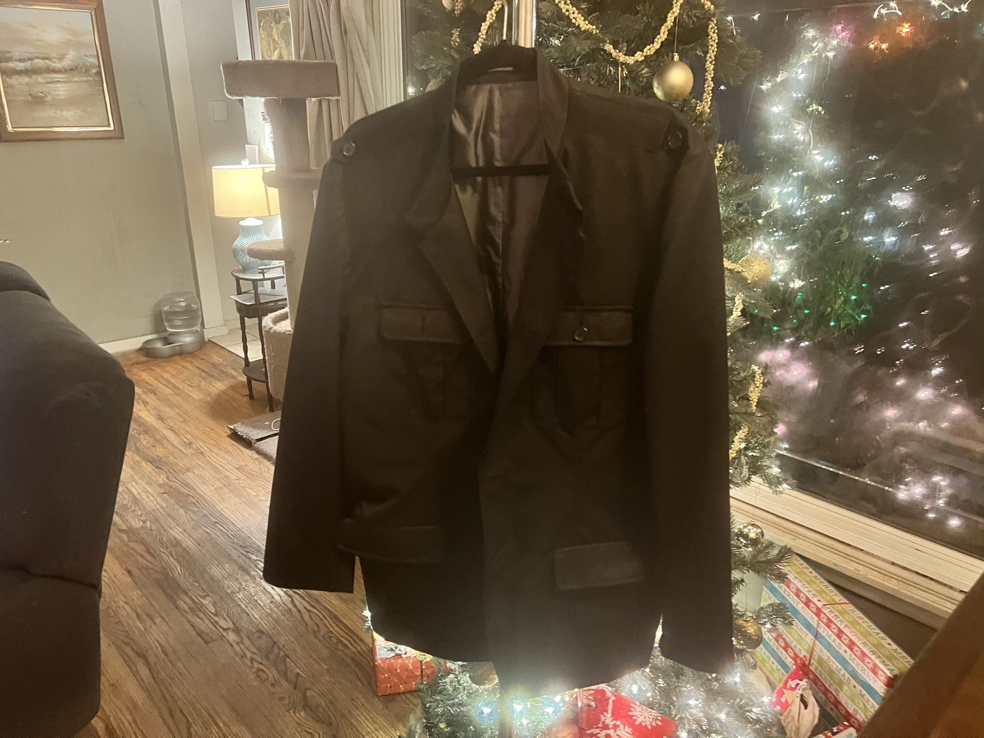 Black Calvin Klein bomber jacket
