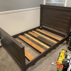 Dark Wood Bed Frame 