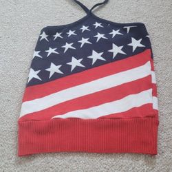 Womens Patriotic Halter Top