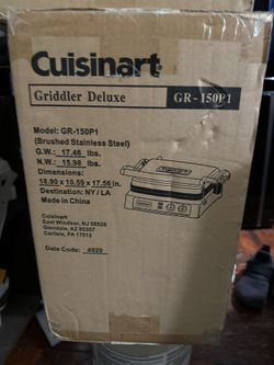 Cuisinart GR-150P1 Deluxe Electric Griddler, Stainless Steel