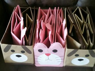 Canvas kitty and doggie drawers...9 altogether...