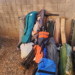 About 25 camping house, from small to large beds.\nEverything must go