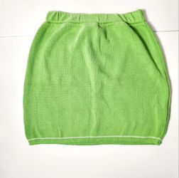 Women's Lime Green Sweater Skirt Size: XL