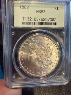 1882 Morgan Silver Dollar PCGS MS63