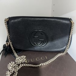 Gucci Leather Soho Women Chain Shoulder Bag 