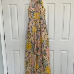 Halter Style Floral Gown