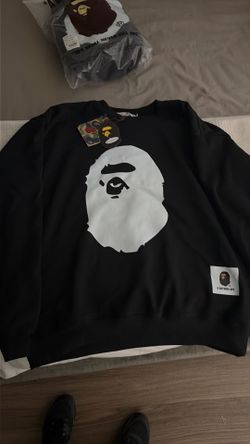 Bape black crewneck size L