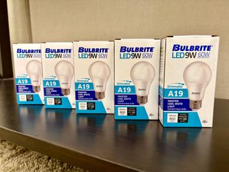 8 Bulbrite 4000K LED Dimmable Bulbs - New in Box (60W Replacement)