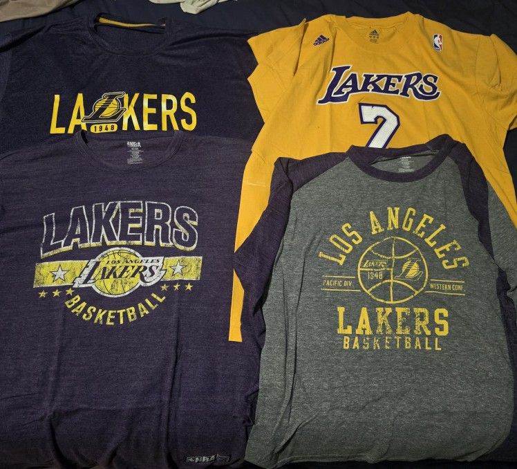 4 Used Lakers Shirts