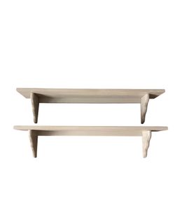 Two Large Wooden Shelves