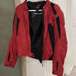 Firstgear Women’s Motorcycle Jacket (Used) - (Red Size XL)