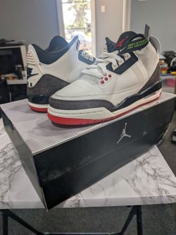 Grade School Air Jordan 3 Retro - IB6834-300 - SAIL/BLACK RED-PALE - Kids (Multiple Sizes)