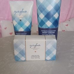Gingham Body Cream And Bar Set 