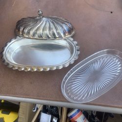 Silver Plate Butter Dish