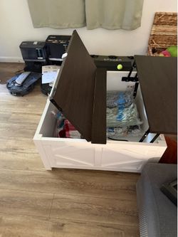 Coffee table with storage and lift table