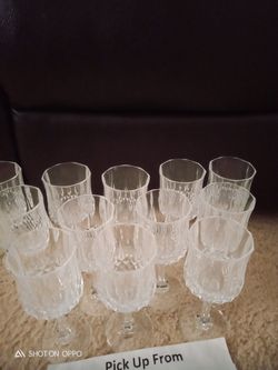 12 crystal 6.5inch tall wine cup