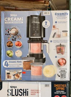 Ninja CREAMi 7-in-1 Ice Cream & Sorbet Maker with Additional Pints Brand New In Box