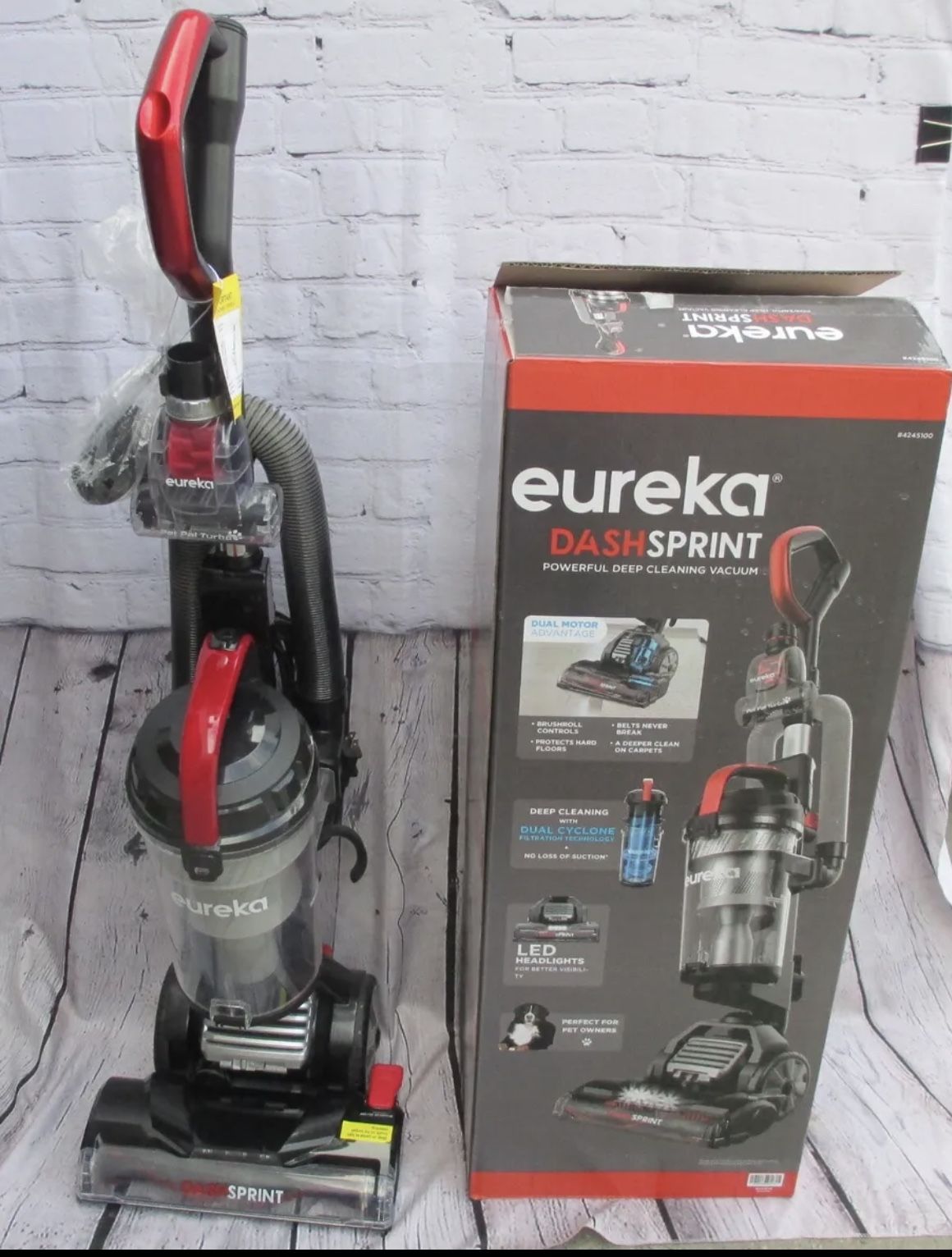 Eureka Dash Sprint NEU610 Dual Motor Upright Vacuum with Headlights