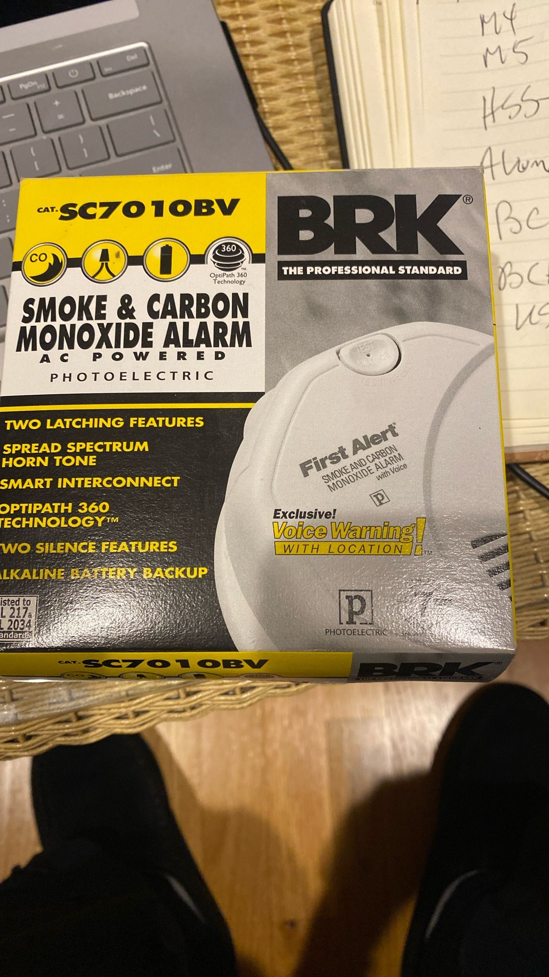 BRK Smoke And Carbon Monoxide Alarm AC SC7010BV