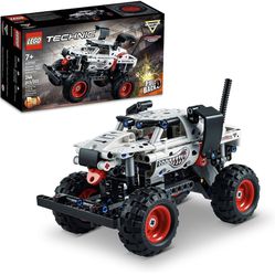 LEGO Technic Monster Jam Monster Mutt Dalmatian, 2in1 Pull Back Racing Toys, Birthday Gift Idea, DIY Building Toy, Monster Truck Toy for Kids, Boys an