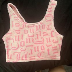 Fluffy Pink Juicy Crop top