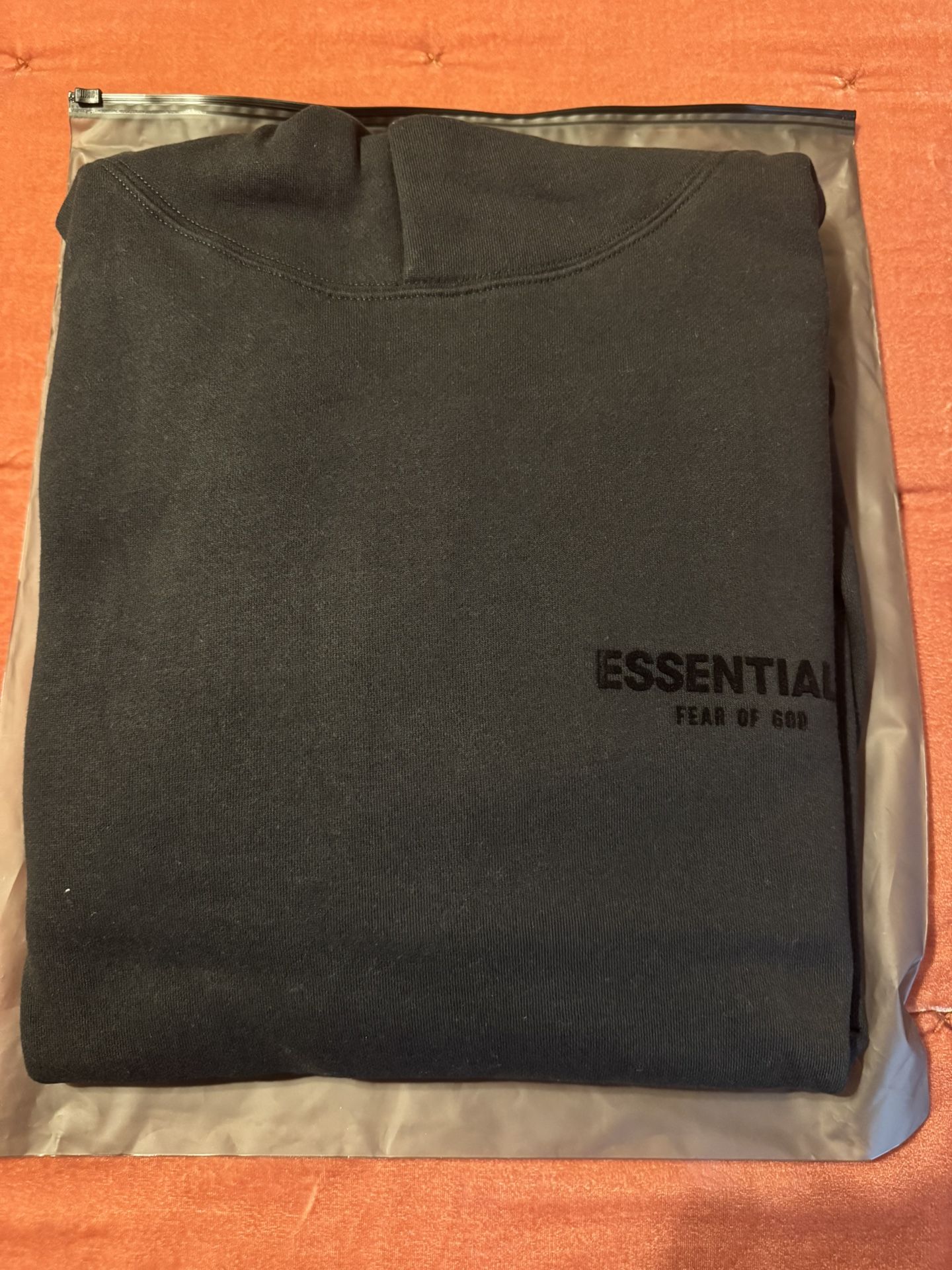 Essentials Fear Of God Stretch Limo Black Hoodie