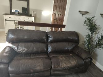 Leather couches.  2 piece. MUST GO!