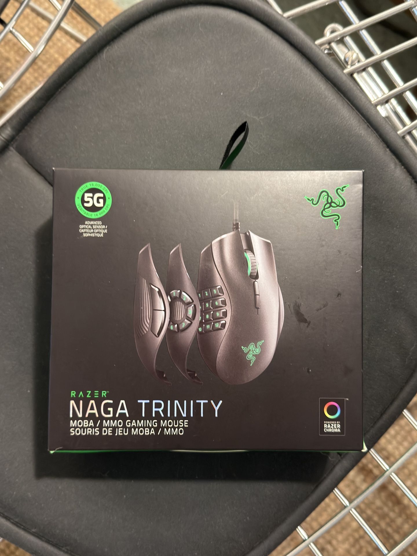 Razer Naga Trinity USB MMO/MOBA Gaming Mouse Black RZ01-0(contact info removed)-R3M1 *NEW Sealed*