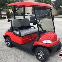 Street Legal Advanced EV - Red 2 Passenger Golf Cart / OBO