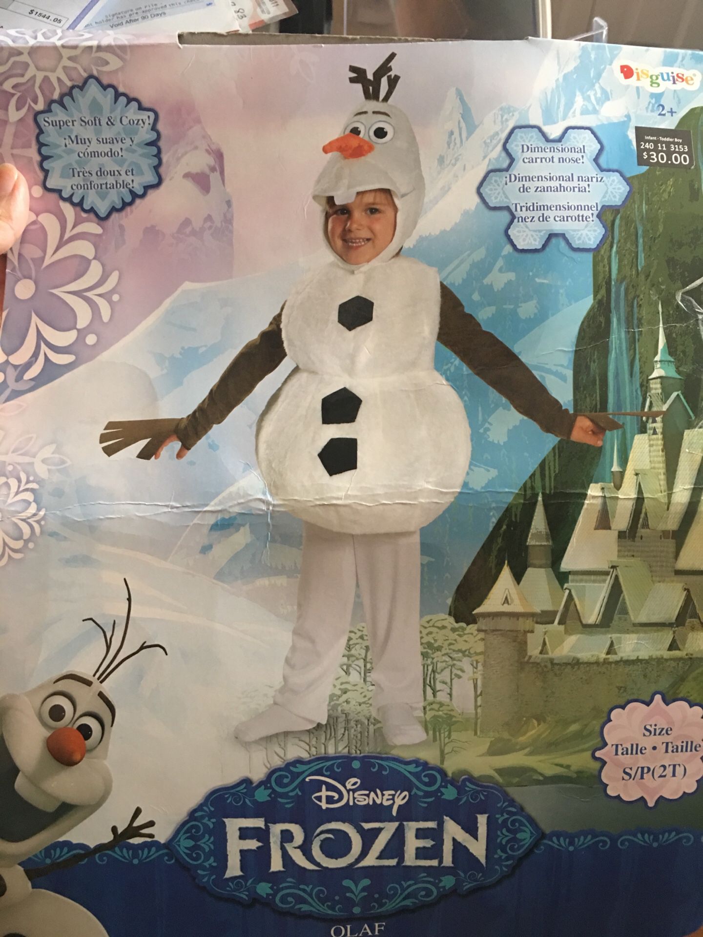 Olaf costume size 2T