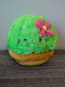 Cactus Plush Stuffed Animal with Flower