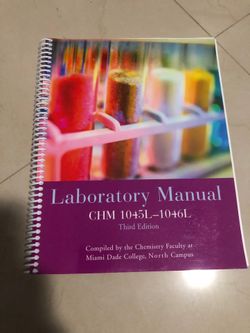 Laboratory Manual CHM 1045L-1046L (3rd Edition)