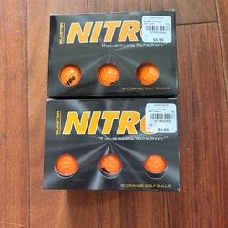 24 brand new orange nitro golf balls