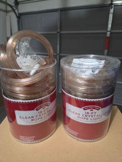 Holiday Time 18-Ft Clear Crystallized Rope Light – 2 Pack