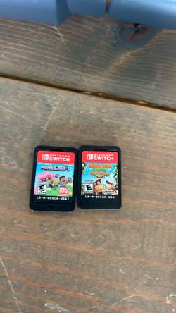 Minecraft and donkey kong country returns Nintendo game cards