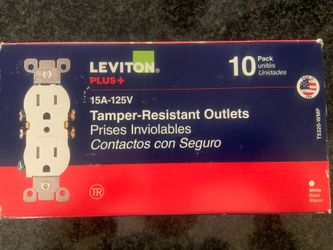 Leviton 10pack 15A-125V Tamper Resistant Outlets 