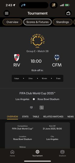 River Plate Vs Monterrey Club World Cup Tickets 