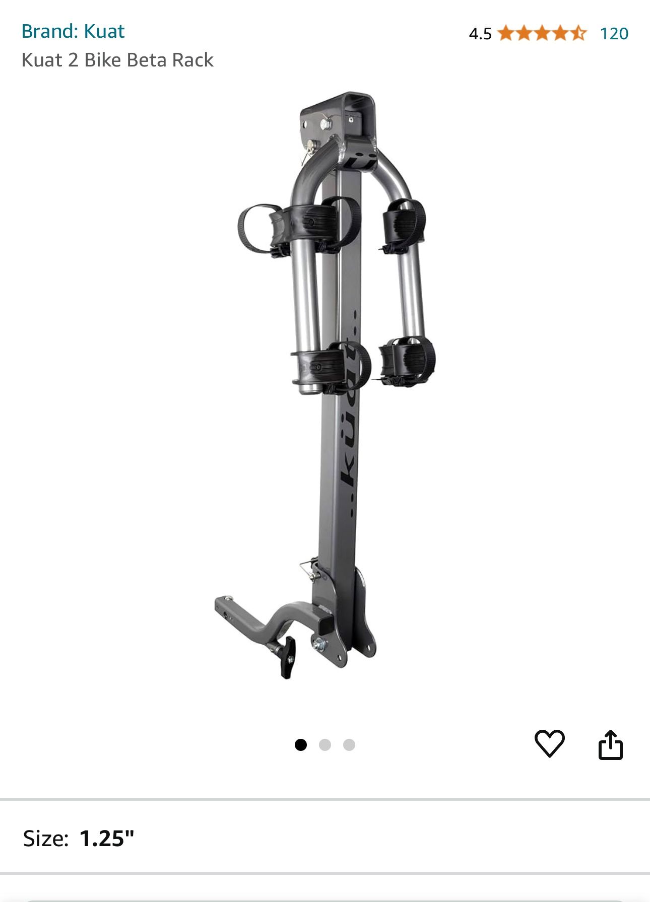 Kuat 2 Bike Beta Rack | Bike Rack | 1.25 Receiver