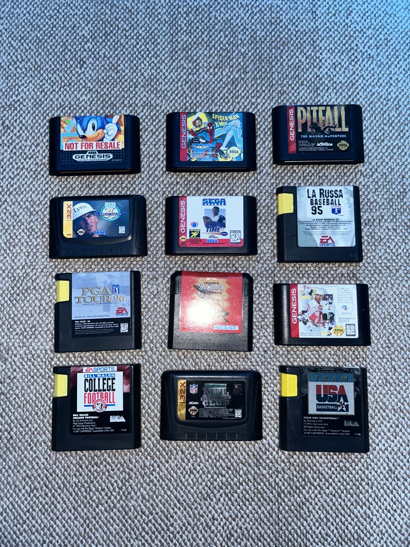 Sega Gensis Game Lot