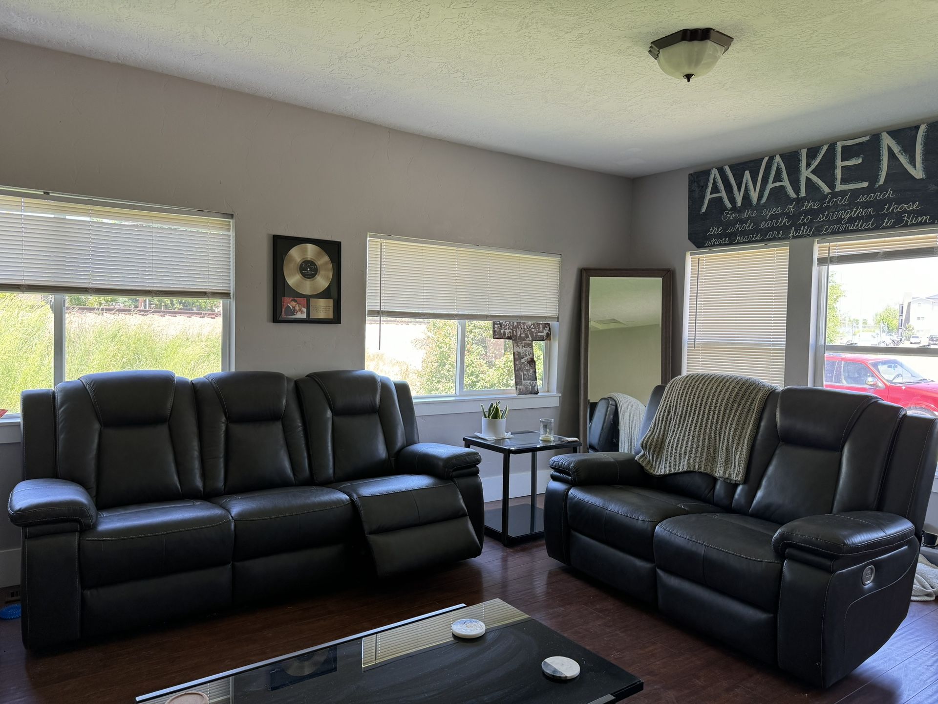 Ashley Home Furniture Reclining Sofa Set