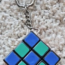 Vintage Mini Rubik's Cube Keychain 3x3 Working Cube