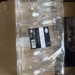 Plastic 8oz Wine Goblets Clear 