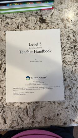 Essentials In Writing Teacher Handbook
