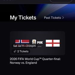 Cosm Tickets Norway VS England Work Cup 